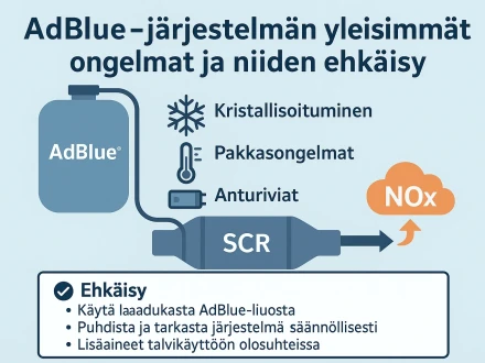 AdBlue jarjestelman yleisimmat ongelmat