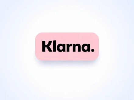 Klarna logo vaalean sinisella taustalla