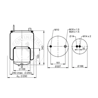 4570N P01 ilmapalje contitech mittakuva kuva