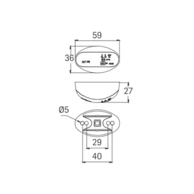 1606 27323 aarivalo led punainen mittakuva kuva