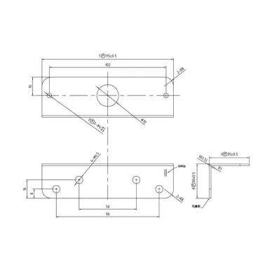 1603 300596 kiinnikejalka l malli mittakuva kuva