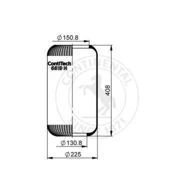 22445611 1 ilmapalje volvo b8r b11r teli contitech 6619N mittakuva kuva