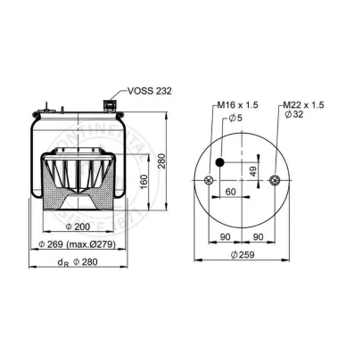9613207021 1 ilmapalje mercedes taka contitech 6173N P41 mittakuva kuva