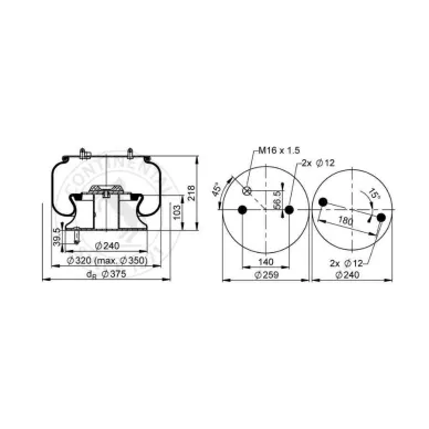 6713N P02 ilmapalje scania etu 4 k sarja contitech mittakuva kuva