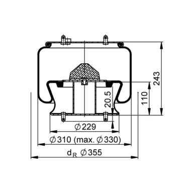 6708N P02 ILMAPALJE SCANIA ETU 4 K SARJA CONTITECH kuva
