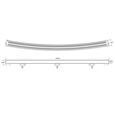 1605 ns3879 w light surge super slim 40 led lisavalo mittakuva kuva