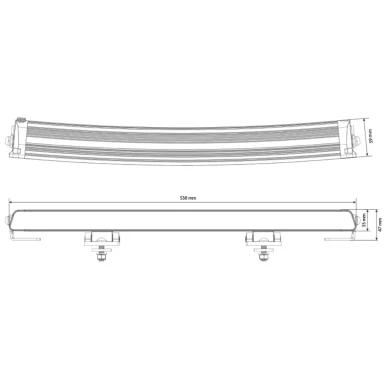 1605 ns3877 w light surge super slim 20 led lisavalo mittakuva kuva