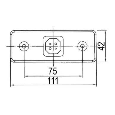 542 0.06 24 AARIVALO 4 LED PUNAINEN 24V DASTERI mittakuva kuva