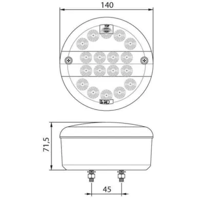 dsl 3104 peruutusvalo kirkas dasteri mittakuva kuva