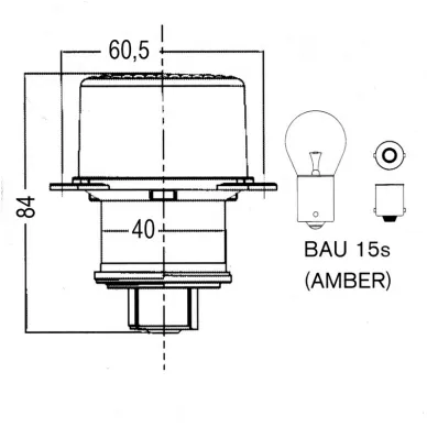 1070 m022 merkkivalo etu dasteri mittakuva kuva