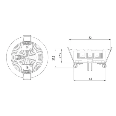 DSSP3W65 led sisavalo 9 33v mittakuva kuva