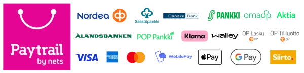 Verkkokaupan maksutavat – Paytrail maksupalvelun logot